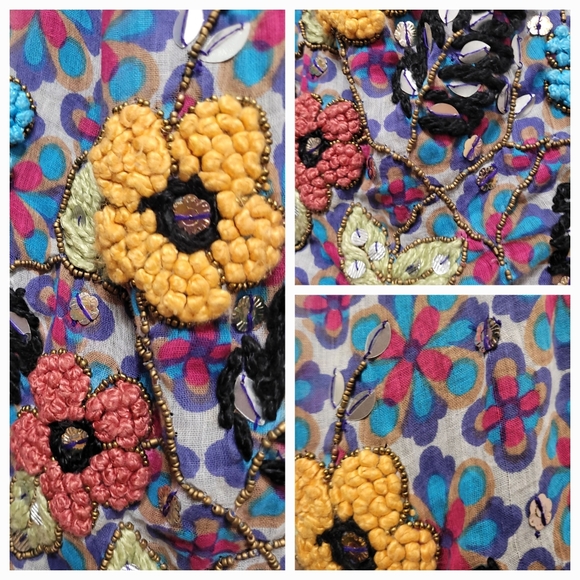 Embroidered Summer Scarf - Picture 7 of 9